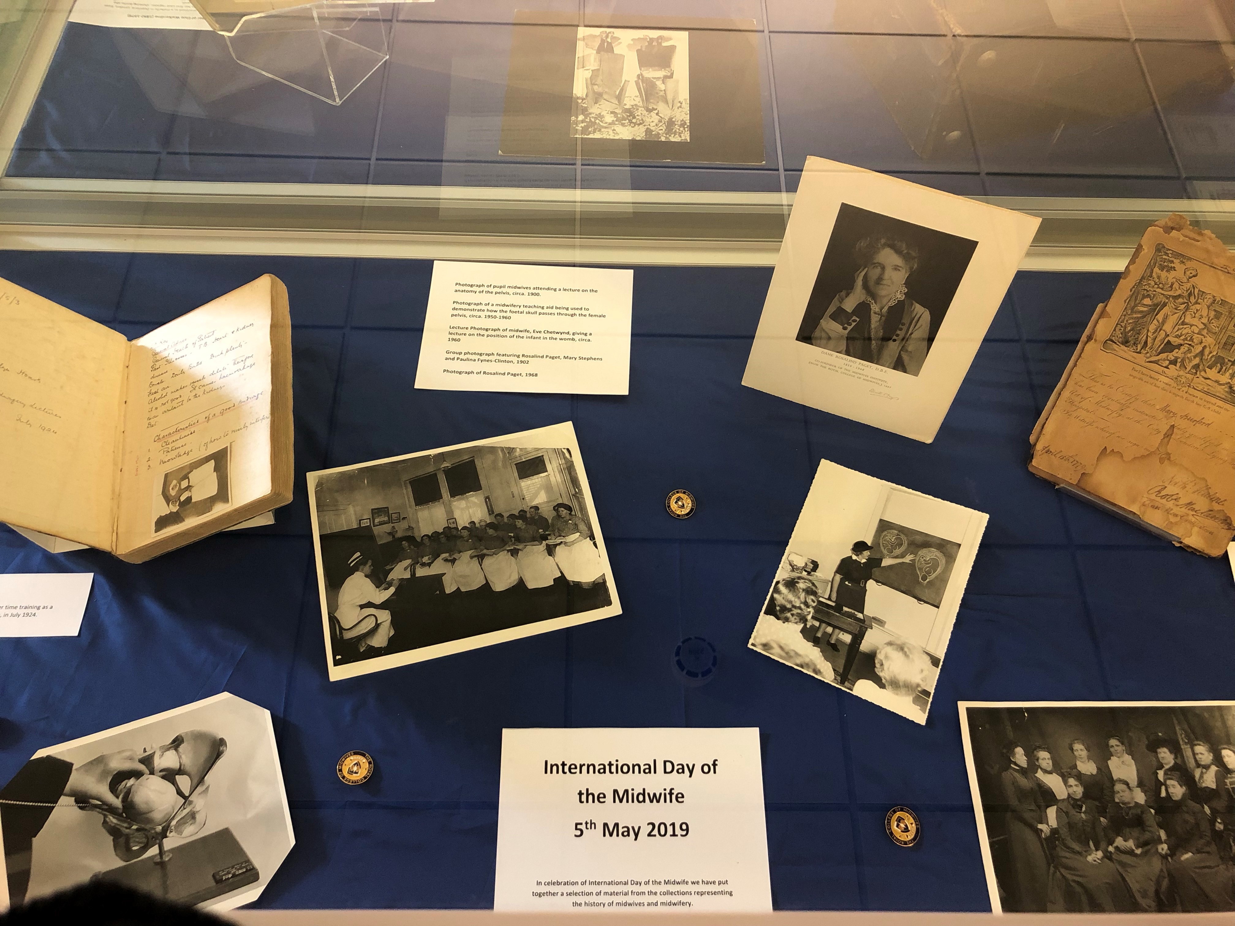 Items from the current library display: International Day of the Midwife, 5th May 2019