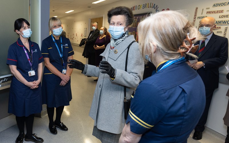 HRH The Princess Royal visits maternity unit in Manchester