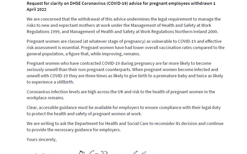 Concerns raised as COVID-19 advice for employers on pregnant employees withdrawn by Government